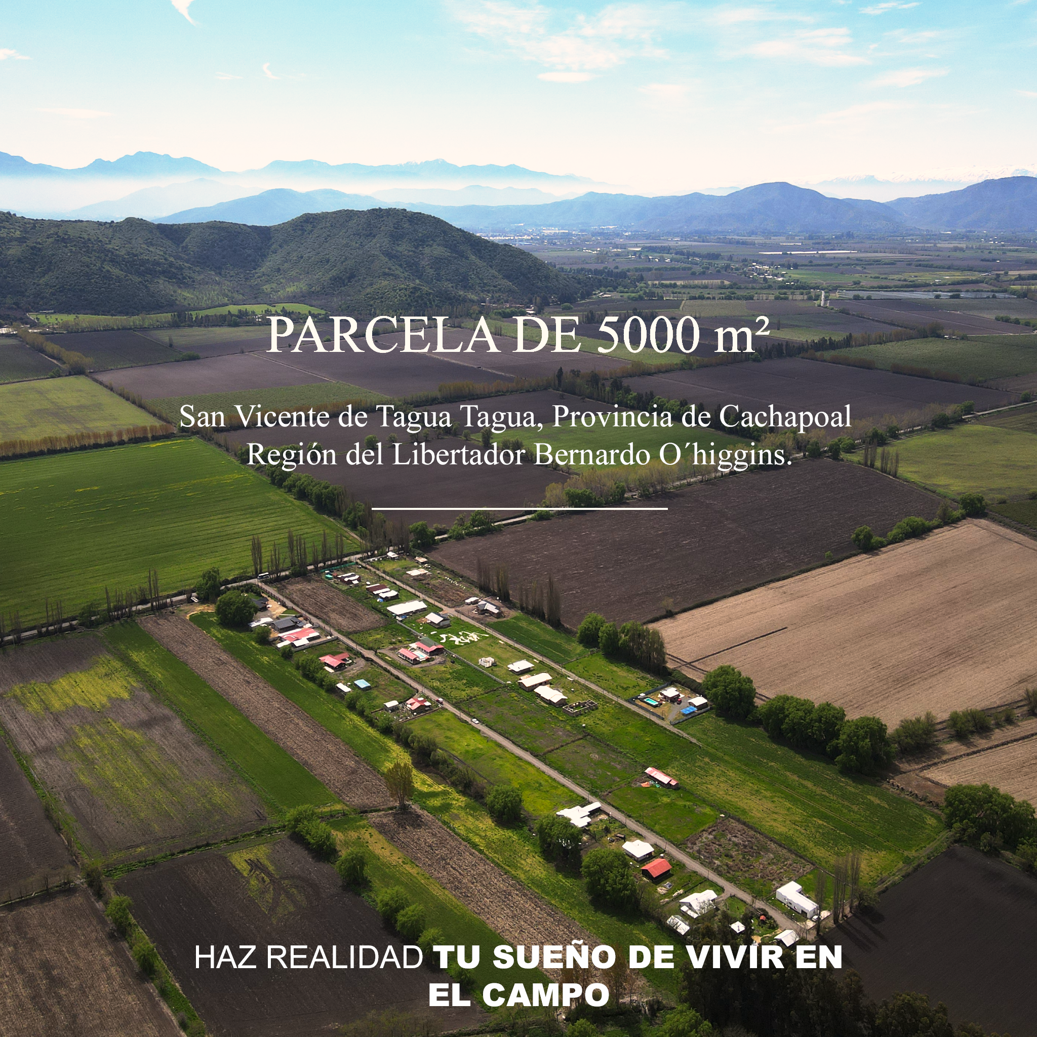 Parcela de 5000 m², en San Vicente de Tagua Tagua